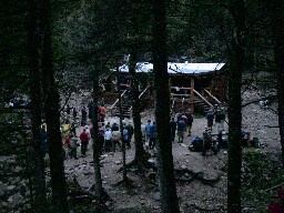 The main Cabin at Cypher's as seen from the Stomp Cabin
